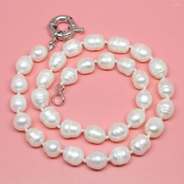 Choker Beauty 10mmx12mm Teardrop Growth Real Pearl Handmade Necklace 17inches Choose Colour