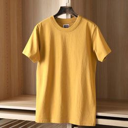 round neck solid Colour T shirt summer cotton bottoming short sleeved mens and womens half-sleevedH4D366