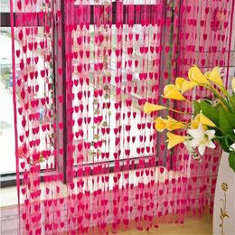 Curtain 100 200cm Door Window Hanging Decor Heart Shape Line Partition Wall Vestibule String Curtains For Living Room