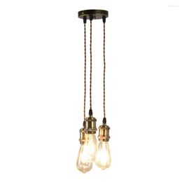 Pendant Lamps 3 Ceilings By Chandelier Simple Wrought Iron Lighting American Retro Home Decoration E27