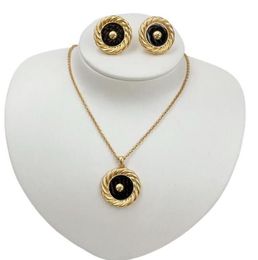 18K Gold Plated Jewelry Necklaces Bracelet Earring Rings Set Greece Meander Pattern Resin Banshee Medusa Head Portrait pendant Birthday Festive Party Gifts MS4 --00 1
