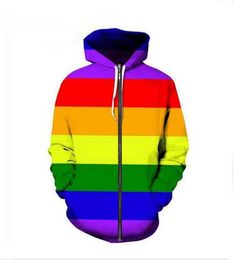 New Rainbow Flag 3D Women Men Tracksuit Pullover Harajuku Zipper Newest Cheetos Funny Zip Hoodies Hoodie Print Men's Sweatshirt P025