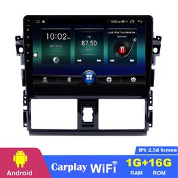 Car dvd Radio 2 din player for Toyota Vios 2013-2014 4-Core 10.1 Inch Android Auto Stereo Support Rearview Camera