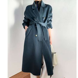 Max Wool Casat Women Jacket Designer Longo Casacos Double Face 100% Cashmere Cardigan Jackets