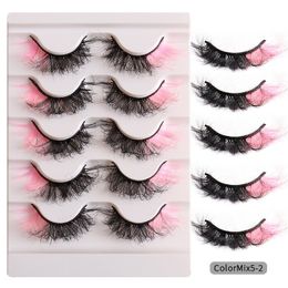 Curly Thick Colour Mink False Eyelashes Naturally Soft & Vivid Messy Crisscross Hand Made Reusable 3D Fake Lashes Extensions Colourful 3 Models DHL