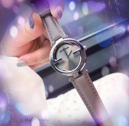 popular fashion womens bee G shape watch Cystal Ladies Rose Gold Silver Quartz table noble elegant genuine leather belt classic atmosphere good looking watches