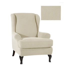 Chair Covers Fleece Elastic Armchair Cover Wing Back Stretch Slipcover For Wingback Armrest Protector