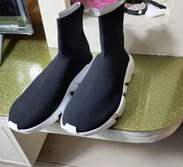 women's short boots European and American style Colour matching thick bottom Knitted Pure Cotton sock boots designer factory with complete wholesale packaging