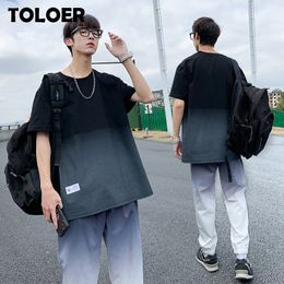 Men's Tracksuits Men's Summer Suits Hiphop 2 Pcs Jogging Pants Tshirt Set Brand Casual Sports Suit Fashion Gradient Color Sportswear Men 220930