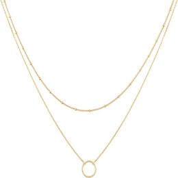 fashion Layered Heart Necklace Pendant Handmade trendy 18k Plated Gold Choker Arrow Bar Collarbone chain Layering Necklace for Women dainty