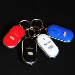 Anti-Lost Alarm LED Key Finder Locator Find Lost Keys Chain Keychain Whistle Sound Control Locator Accessories DJA88