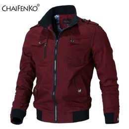 Mens Jackets Bomber Fashion Casual Windbreaker Coat Spring Autumn Outwear Stand Slim Military 220930