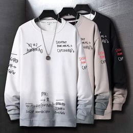 Harajuku Sweatshirt Men Spring and Autumn Clothes Character Printing Long Sleeves Men Fashion Clothing Streetwear Shirts