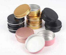 60g Aluminum Cosmetic Bottle Screw Lid Round Aluminium Jar Cans Makeup Empty Lip Balm Cosmetics Container 1092pcs DAT492