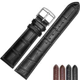 Watch Bands Genuine Leather Watchbands 18/20/22/24 Mm Band Strap Steel Pin Buckle High Quality Wrist Belt Bracelet