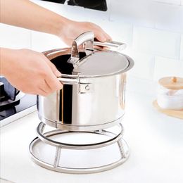 Table Mats Wok Ring Stainless Steel Rack Insulated Pot Cookware Accessories For Kitchen Anti- Double House Holder