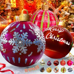 Noel Süslemeleri Noel Topları Büyük Şişirilebilir Noel Ağaç Süsü Dev Kelopes Ev Dekorasyon Oyuncak Ev Ev Yard Bahçesi Açık Mekan Partisi T220929