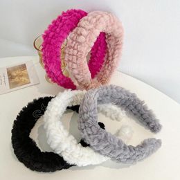 Fashion Women's Hair Accessories Warm Fluffy Headband Adult Soft Winter Turban Headwear Hairband Wholesale