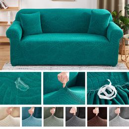 Chair Covers Jacquard Fabric Sofa Seat Cushion Cover Fine Touch Solid Colors Big Elasticity Removable Slipcovers For Living Room