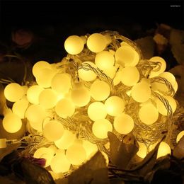 Strings 220V Year Christmas Light 10M 100LED Milky Ball LED Fairy String Indoor & Outdoor Garden Party Wedding Holiday Lights