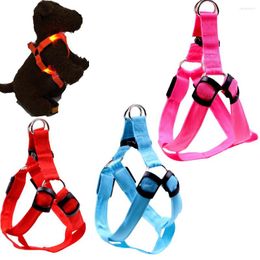 Dog Collars Nylon LED Harness Pet Cat Collar Vest Safety Lighted Dogs Luminous Fluorescent