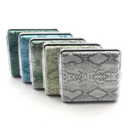 Colourful Snakeskins Cigarette Case Holder Dry Herb Tobacco Storage Cover Box Portable Elastic Rubber Clip Innovative Protective Shell Smoking Stash Cases