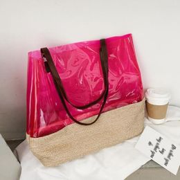 Borsoni da donna Tote Hand Fashion Borsa a tracolla Ascella trasparente Tessuto per telefono da donna