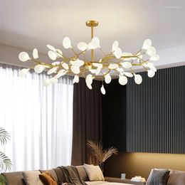 Chandeliers Modern Firefly LED Chandelier Light Tree Branch Pendant Lamp For Living Room Bedroom Kitchen Lustre Indoor Fixture Lights