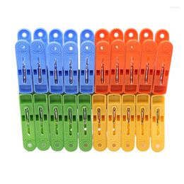 Clothing Storage 20pcs / Pack Plastic Clothespins Laundry Hanging Pins Clips Household Socks Underwear Drying Rack Holder 4colors