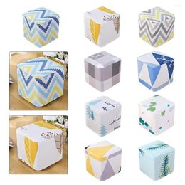 Chair Covers Stretch Ottoman Cover Folding Storage Stool Furniture Soft Rectangle Slipcover Footstool Protector Machine Washable