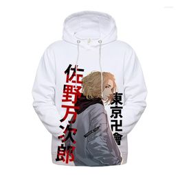 Felpe con cappuccio da uomo Tokyo Revengers Anime Cosplay Felpa con cappuccio allentato unisex 3D stampa oversize 4XL pullover casual streetwear cappotto 2022