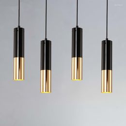 Pendant Lamps Modern Lights GU10 LED Lamp Single Dining Light Bar Lighting For Living Room D60mm Aluminium Tube