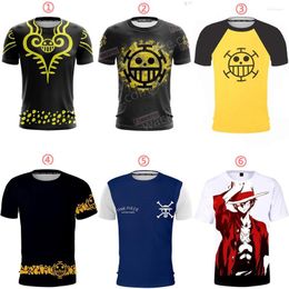 Men's T Shirts COSSUN Trafalgar D. Water Law Tee Cosplay Luffy Ace Zoro Short Sleeve Shirt Casual T-shirt