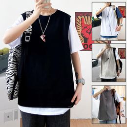 Men's T Shirts Short-sleeved T-shirt Cotton Summer Solid Color Bottoming Shirt Trend Large Size Loose Couple Clothing