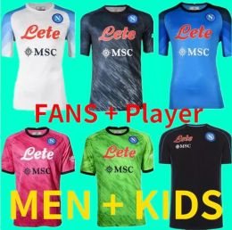 22 23 Napoli Maradona Special red Halloween Soccer Jersey Men Kids Kit Set 2022 2023 Maglia Naples Football Shirt ZIELINSKI OSIMHEN FABIAN LOZANO Fans Player version