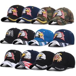 unisex cap eagle flag usa embroidered sun protection ventilated hole baseball cap sport summer sunscreen hip hop adjustable hat