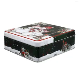 Gift Wrap Tin Christmas Box Xmas Tins Candy Container Wrapping Biscuits Storagecase Decorativelid Packing Holiday Cookie