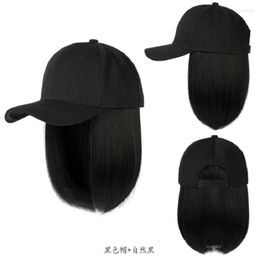 Ball Caps Hat Wig Integrated Women's Bobo Hair Fashion Trend Head Cover