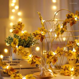 Strings PheiLa LED Leaf String Light Fairy Garland Four Seasons Lamp Battery Operated For Outdoor Indoor Garden Room Decoration