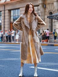 Women's Fur Women's & Faux Sheep Fashion High Quality Natural Shearing Coat Winter Coats Women 2022 Soft Warm Real Wool Jacket Casacos