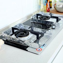 Table Mats 10 Pcs/set Kitchen Aluminium Foil Oil Baffle Kichen Accessories Oil-Proof Separator For Heat Insulation Frying Pan Pa