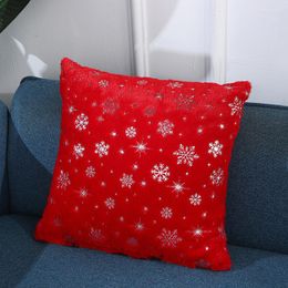 Pillow Christmas Decoration Covers 45 45cm Pillows Decor Home Set Luxury Soft Plush Snowflake Cover For Sofa Living Room