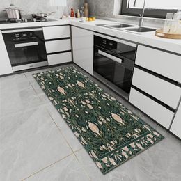 Carpets Custom Nordic Kitchen Mat Entrance Doormat Bedroom Long Rug Home Hallway Bathroom Anti-Slip Floor Decoration Living Room Carpet