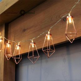 Strings Novelty LED Fairy Lights 20 Metal String Light Battery Operated Christmas Holiday Garland For Party Wedding Decoration