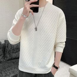 Jacquard Sweatshirt Men Harajuku Autumn Winter Japan Style Fashion Clothing Men Streetwear Crewneck Sweatshirts Plus Size 8XL