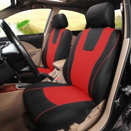Car Seat Covers 9Pcs Polyester Fabric Cover Universal Fit For 5-Seats Front Rear