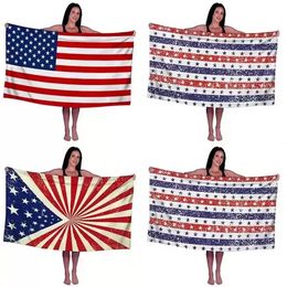 Microfiber Beach Towel American Flag Bath Towels Digital Printing Sunscreen Soft Absorbent Various Patterns t102