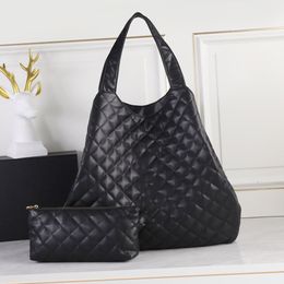 Tier Mirror Top Quality Shopping Bag Real Leather Lambskin Quilted Tote Designer Women Black Purse Shoulder Gold Chain Bag 452