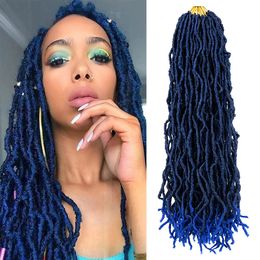 18/24 Inch Nu locs crochet Hair for Black Women Upgrade Pre Looped Goddess Hair Nu Soft Synthetic Hair Braiding Extensions LS25