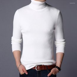 Men's Sweaters MRMT 2022 Brand Men's Sweater Solid Color And Thickening Pullover For Male High-necked Woolen